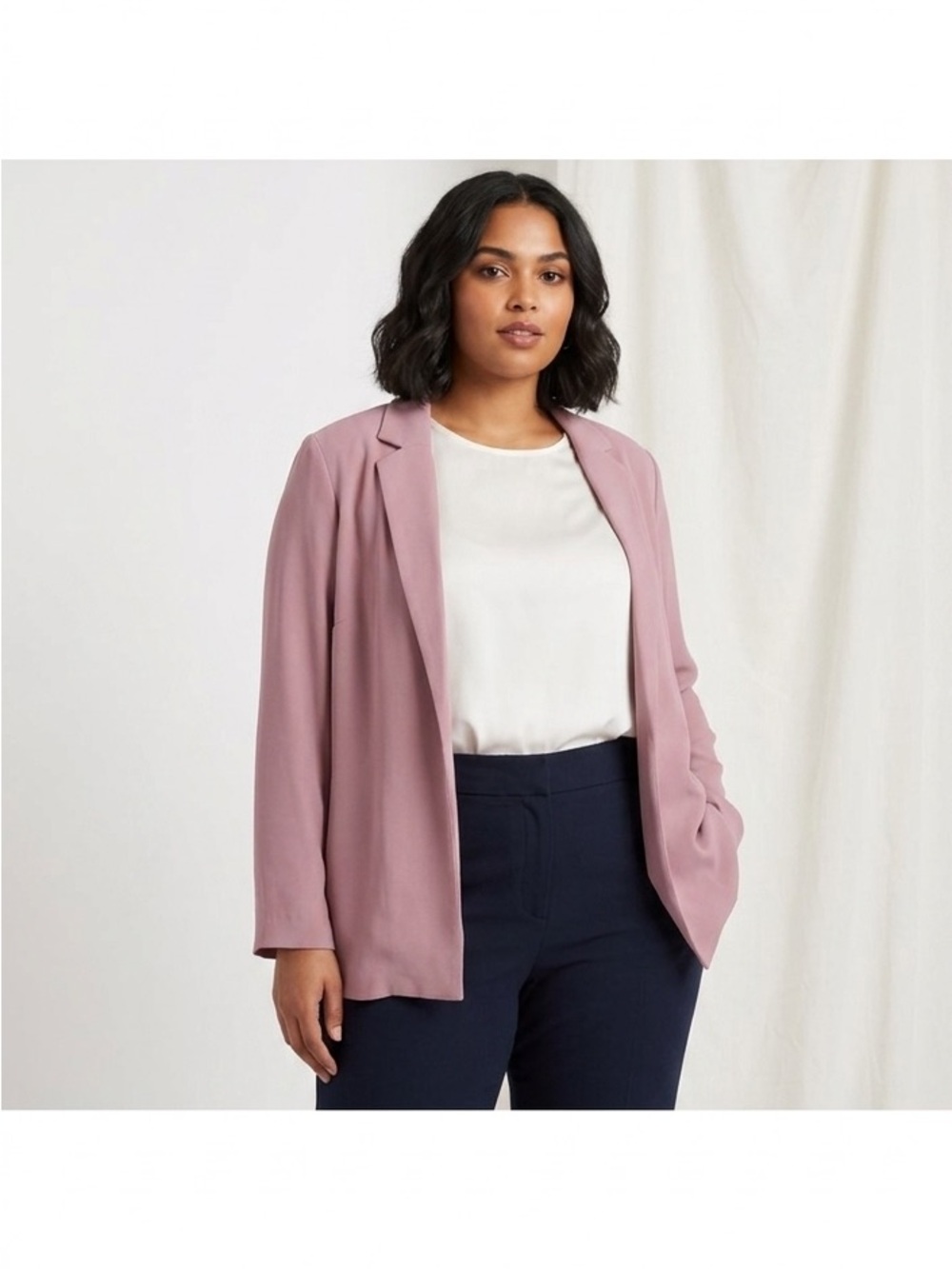 Philosophy Dusty Rose Open Front Crepe Blazer - Women's Size 12